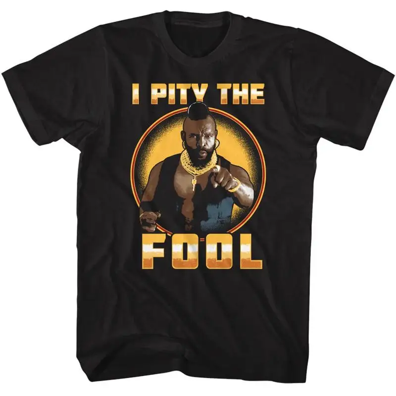 Mr T Shiny Gold I Pity The Fool Logo T-Shirt