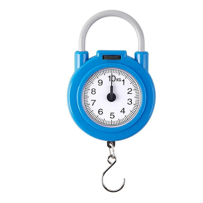 

Handheld Scale High Accuracy Portable Kitchen Spring Scale 22lb Load Capacity Small Food Weighing Scale for Household (Blue)