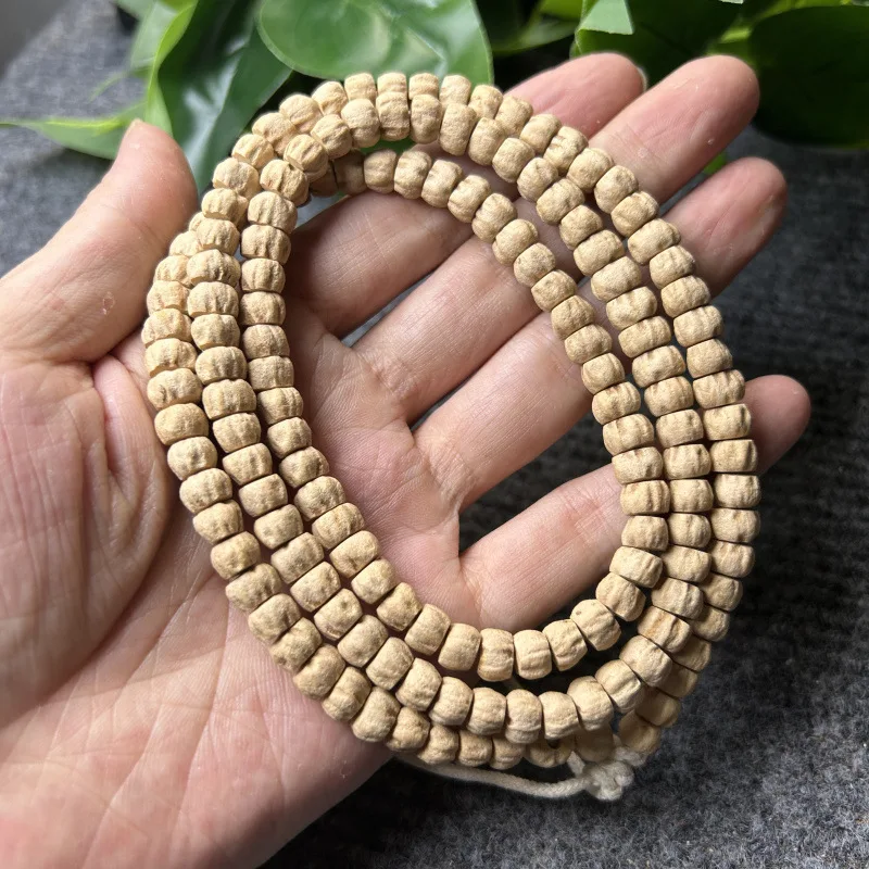 Tibetan-style 108-bead bracelet made of red-skinned agarwood and rosewood , 7mm x 8mm, 120 beads - view 3