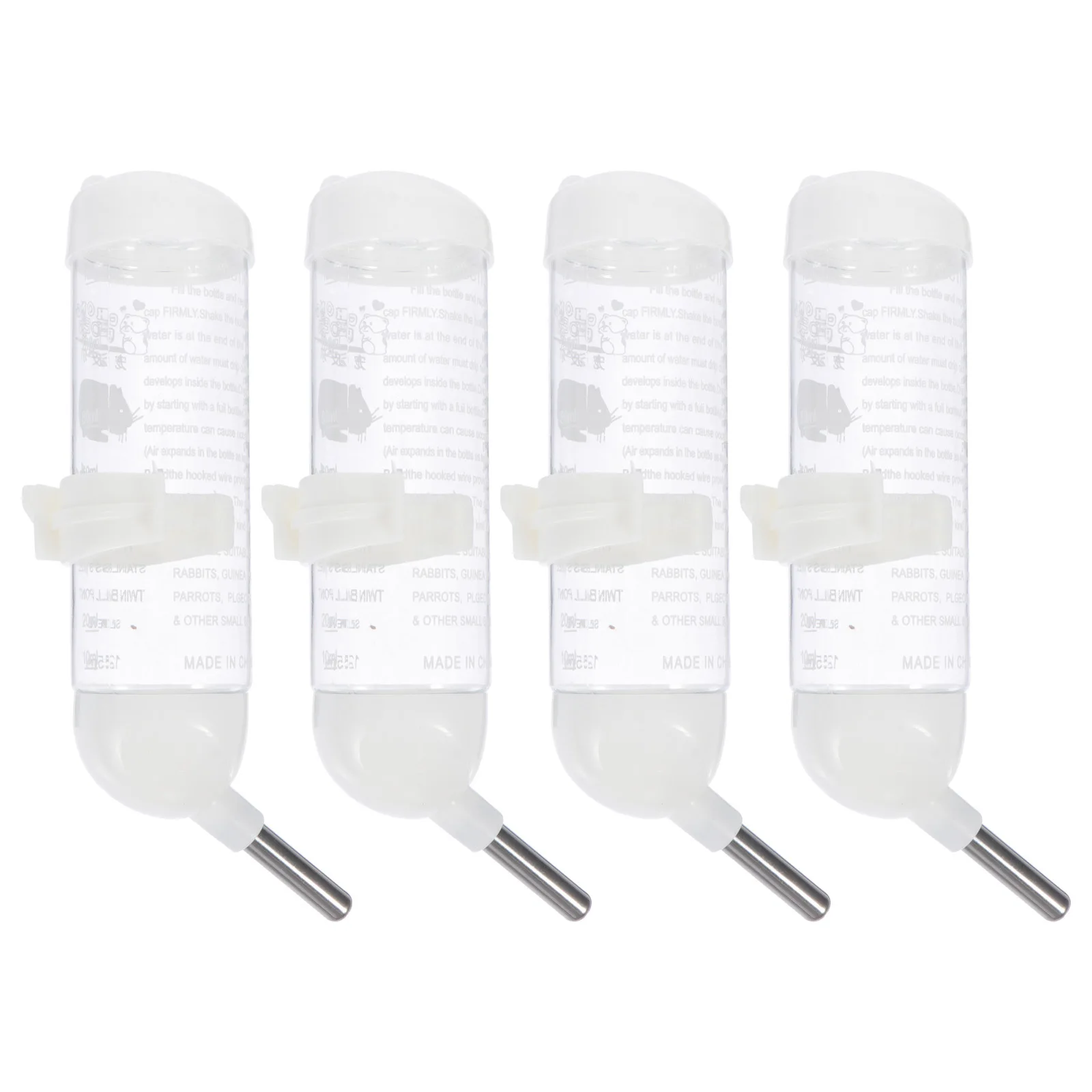 

4pcs Leakproof Water Dispenser For Hamster Cage Hanging Water Feeder Small Pets Rabbit Guinea Pig Pet Supplies