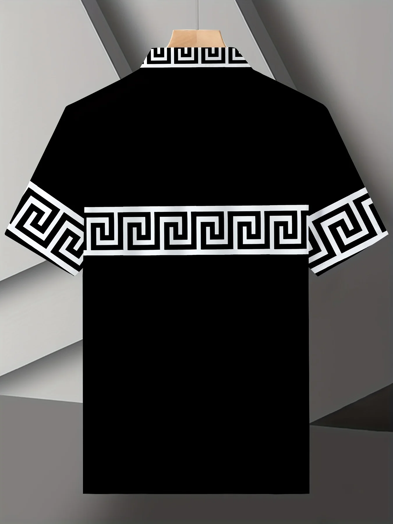 Das Neue Herren-Kurzarm-POLO-Shirt für den Sommer 2025 Verfügt über ein Lässiges, Modisches und Bequemes 3D-Gestreiftes Muster – Detail 8