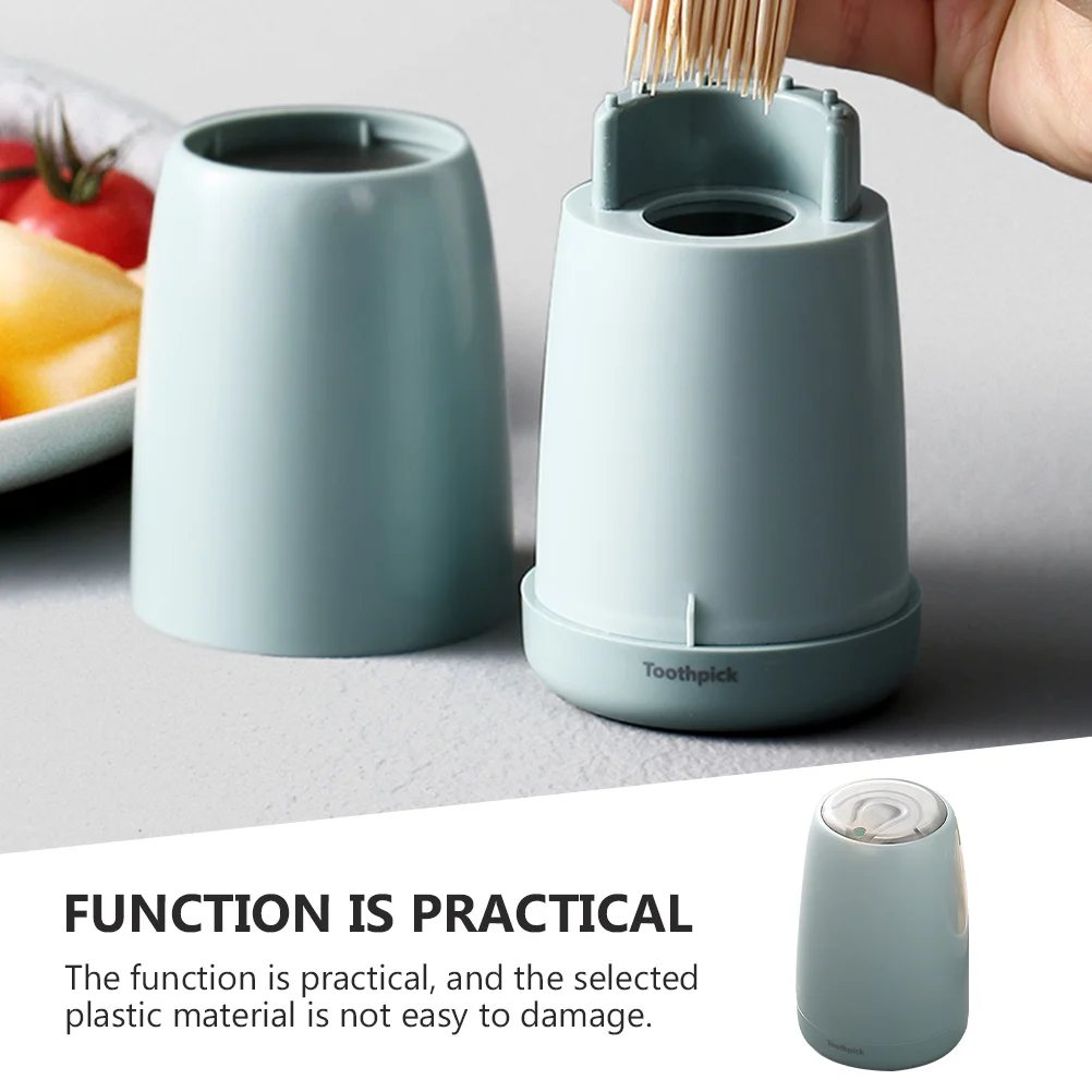 

Press-Activated Toothpick Box Automatic Dispenser For Home Hotel Restaurant Use Portable Plastic Toothpick Holder Kitchen Bar