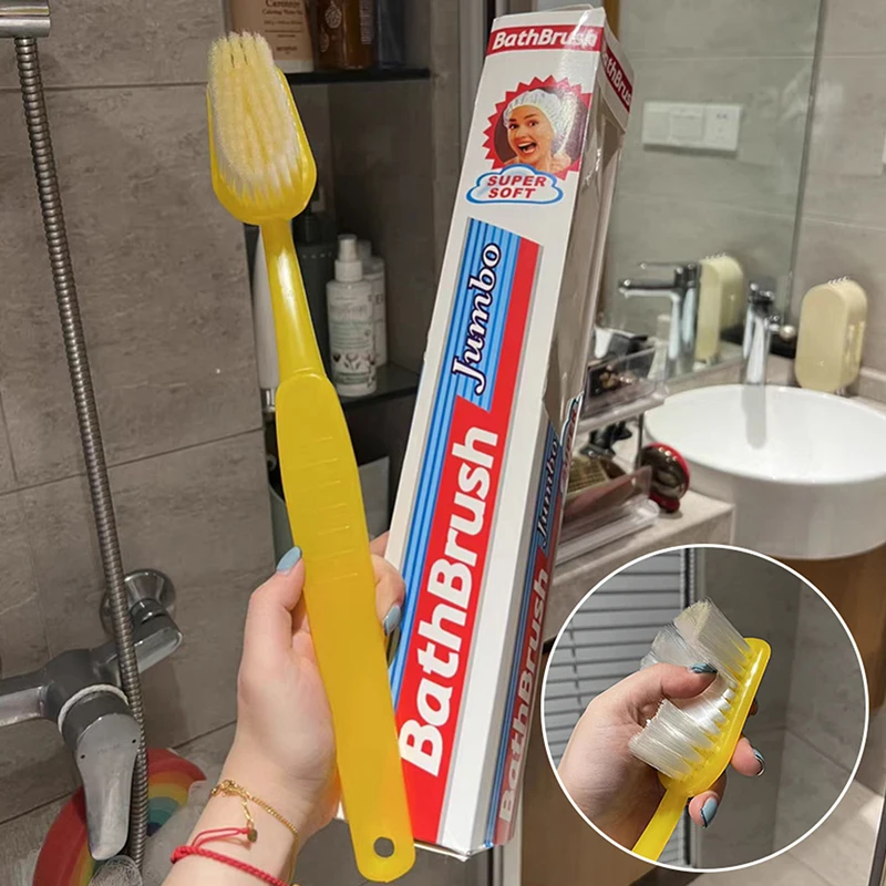 Spazzolino da denti colorato super lungo Spazzolino da bagno oversize Igiene orale Pulizia profonda Pulizia orale Odontoiatria Spazzolatura dei denti Insegnamento