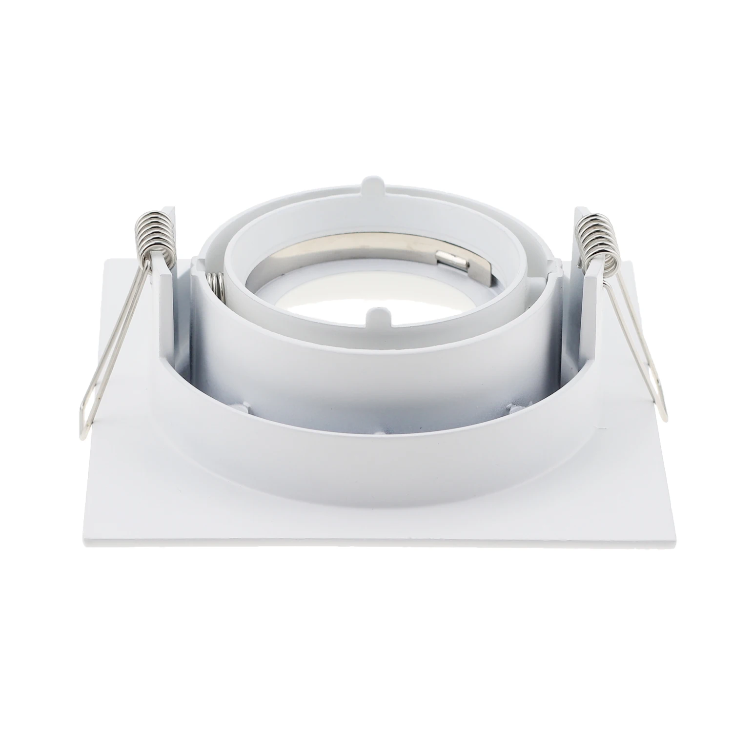 Round and Square GU10 Housing Fitting Adjustable Ceiling Light Fixture Round Downlight Frame GU10 Lampu Siling