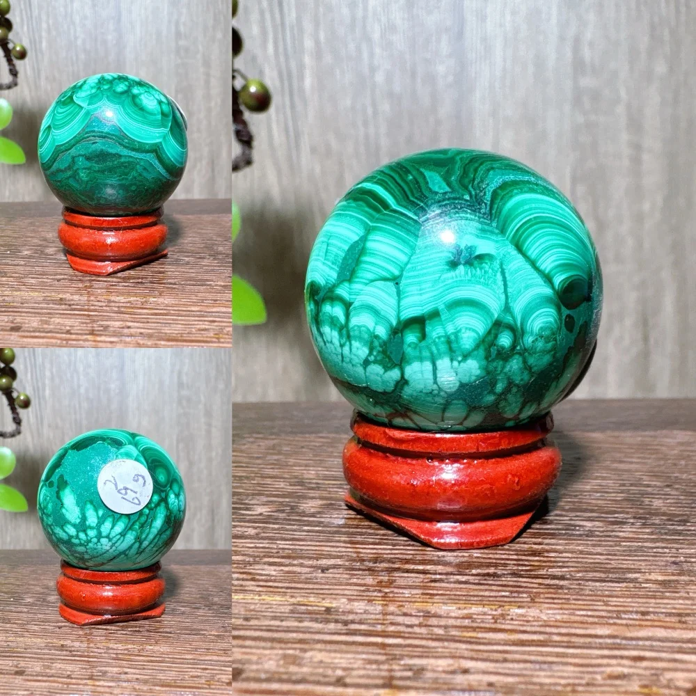 1PC Natural Green Malachite Spheres Stone Sphere Gem Healing Crystal Reiki Energy Meditation Home Decor Ornament Gift