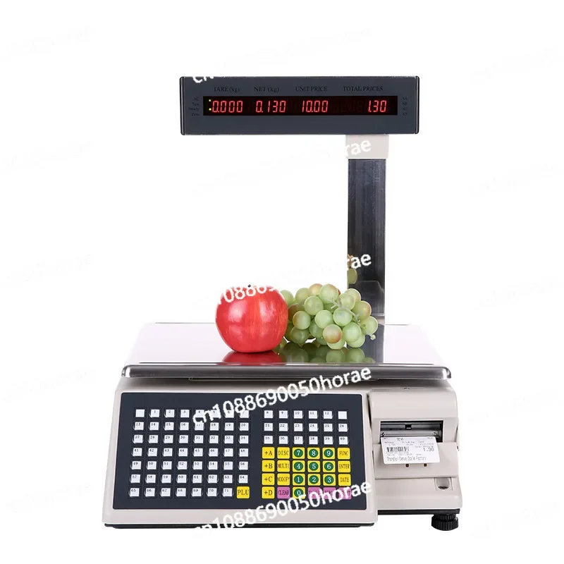 Ab barcode scale, English scale, Arabic fruit and vegetable label  supermarket all-in-one machine, 110V