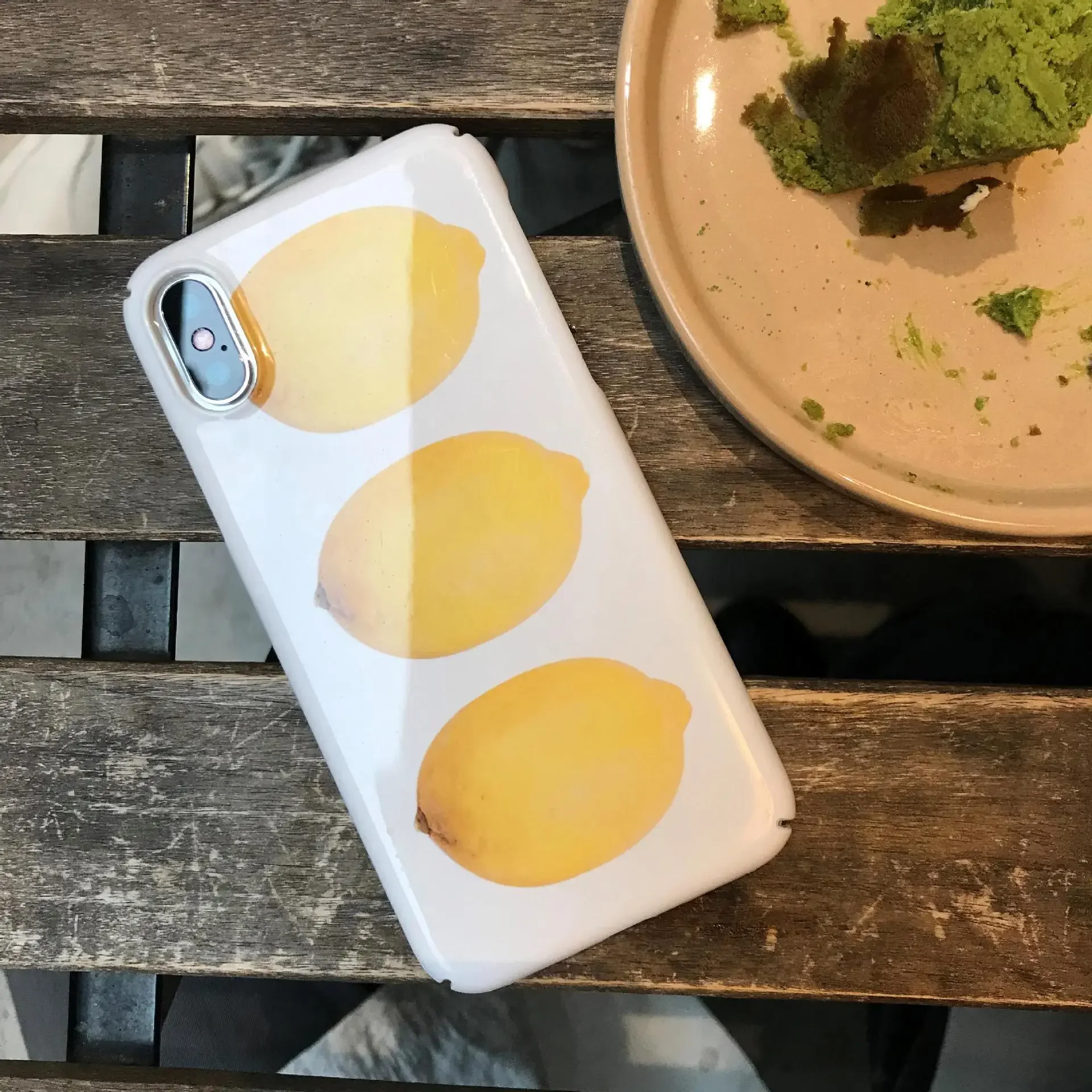 White Day Dream Korean Ins Style Niche Printing Lemon Philly Full Cover Mobile Phone Case Suitable For iPhone 15 Pro 1