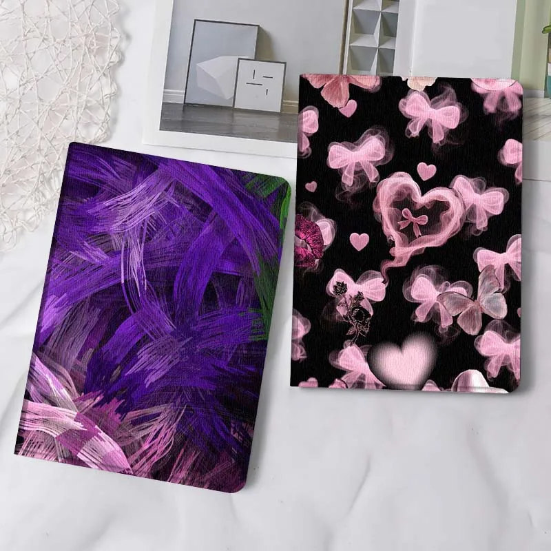 

Фиолетовый чехол для планшета с абстрактными мазками кисти для Samsung Tab Galaxy S6 S11 A A7 A8 A9 A11 10.1 10.4 10.5 Plus Lite, подарок