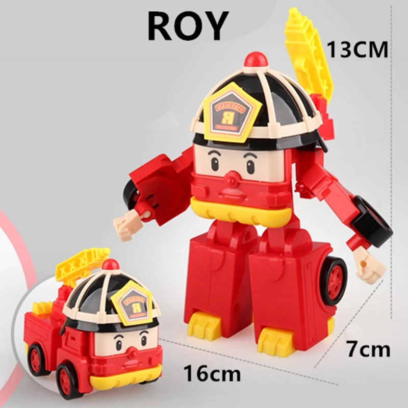 6pcs/Set Korea Toys Poli Robocar Transformation Robot Toys Car Model Anime Action Figure Toys For Children Christmas Gift