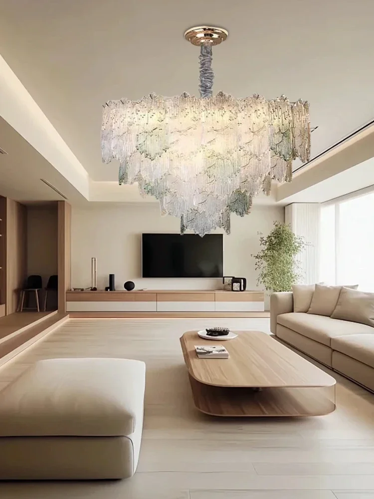 

Элегантный французский дизайн, большой круглый стеклянный потолочный подвесной светильник для гостиной, столовой, декоративный домашний светильник