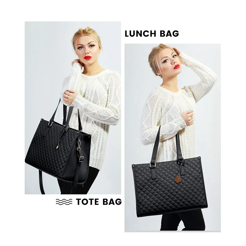 AT33 With Insulated Lunch Compartment Large Capacity Computer Tote Suitable Forwork Andleisure