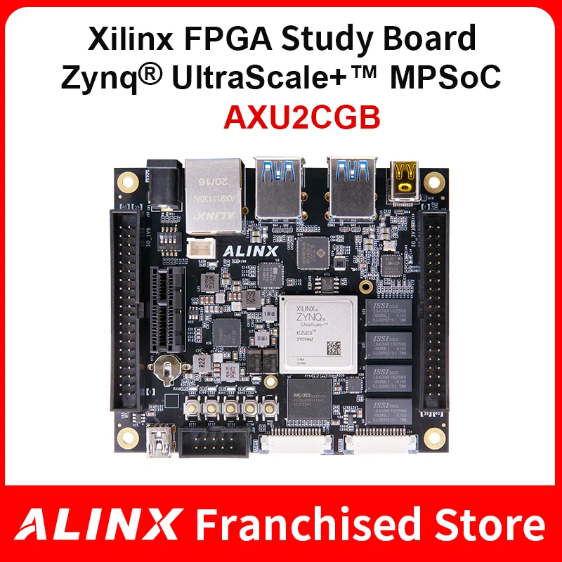 ALINX AXU2CGB: Xilinx Zynq UltraScale + MPSoC ZU2CG FPGA لوحة تطوير Vitis-AI DPU 2GB DDR4 8GB EMMC