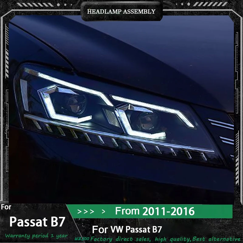 Car Lights for VW Passat B7 LED Headlight 2011-2016 Passat B7 US Version Passat Head Lamp Drl Projector Lens Automotive
