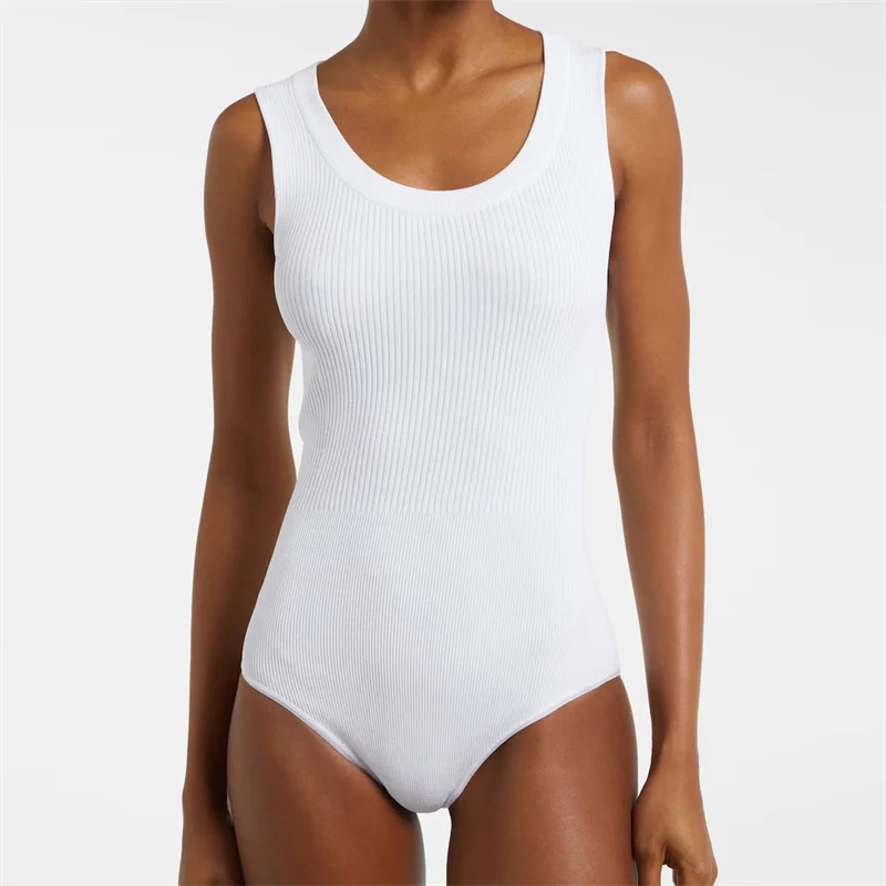 

Bodysuit women New elastic knitted slim fit women's vest for summer 2025 High quality cotton blend corset y2k T-shirt pullover