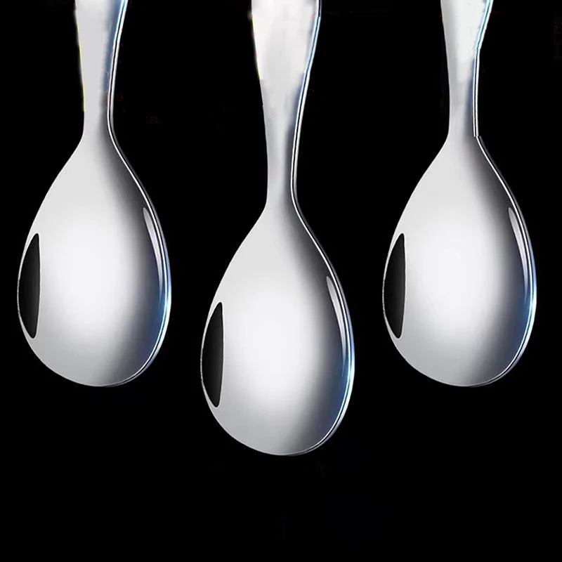 Stainless Steel Rice Spoon Long Handle Thicken Cooker Scoop Multi-purpose Tableware Buffet Serving Spoons Kitchen Tableware