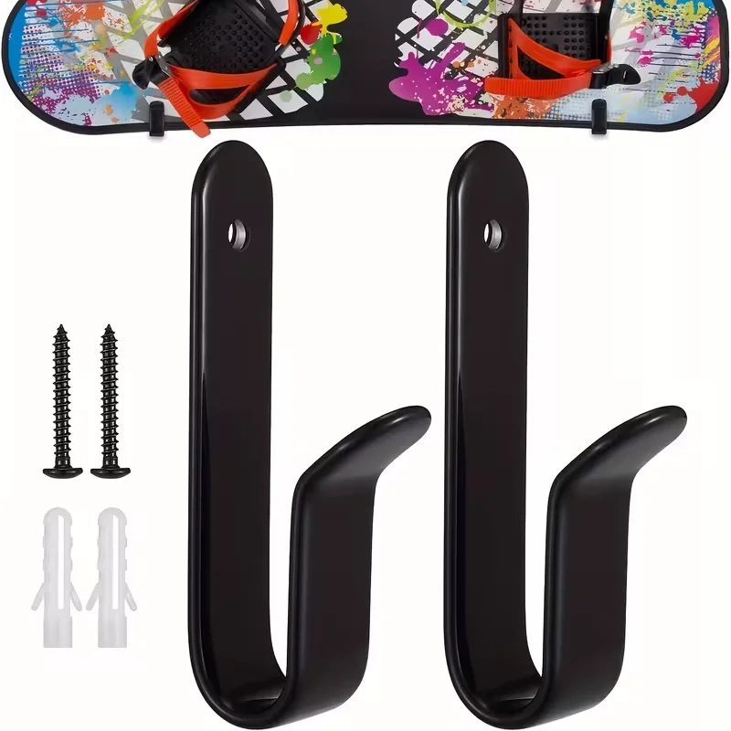 2Pcs Snowboard Wand Halterung Clips Halter Wand Rack Skateboard Wand Halterung Display Indoor Surfbrett Lagerung Rack Für Zimmer Garage