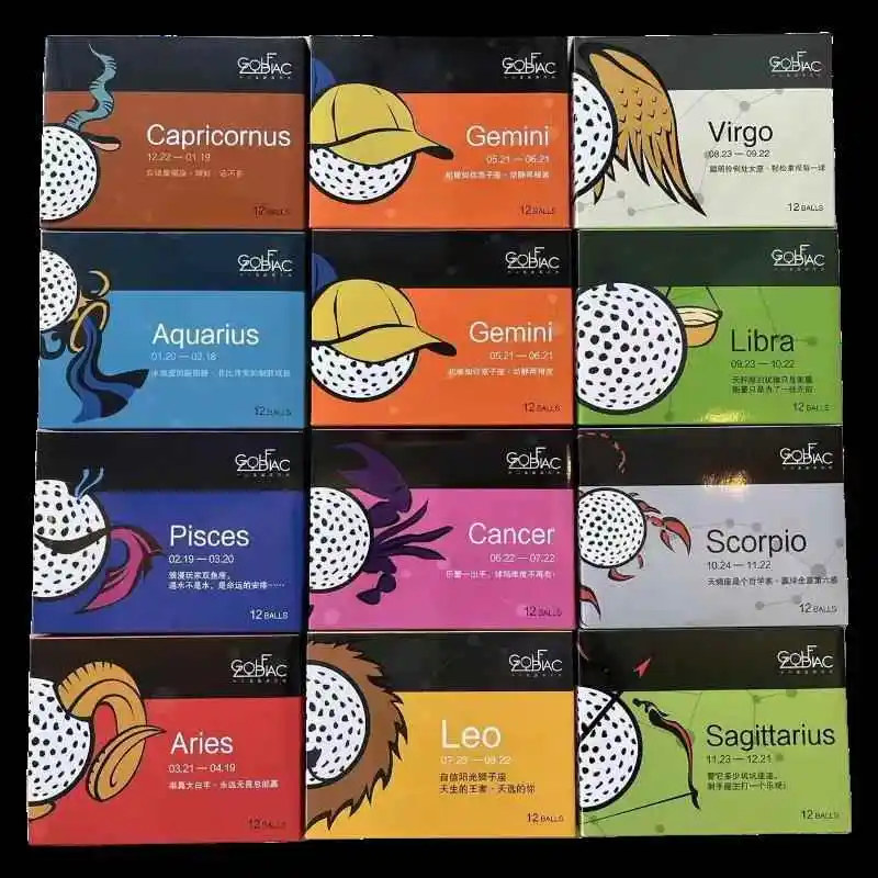 Bolas de Golfe Spalding Edição Signos do Zodíaco para Competição, Três Camadas, Modelo Novo, para Fãs de Esportes e Fitness, ...