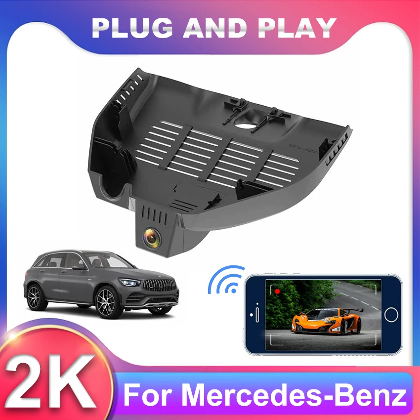 

Plug and Play Car Dvr Dash Camera For Mercedes-Benz MB GLC AMG 43 GLC 300 de 4matic 2020 2021,Car Accessories,2K Dash Cam