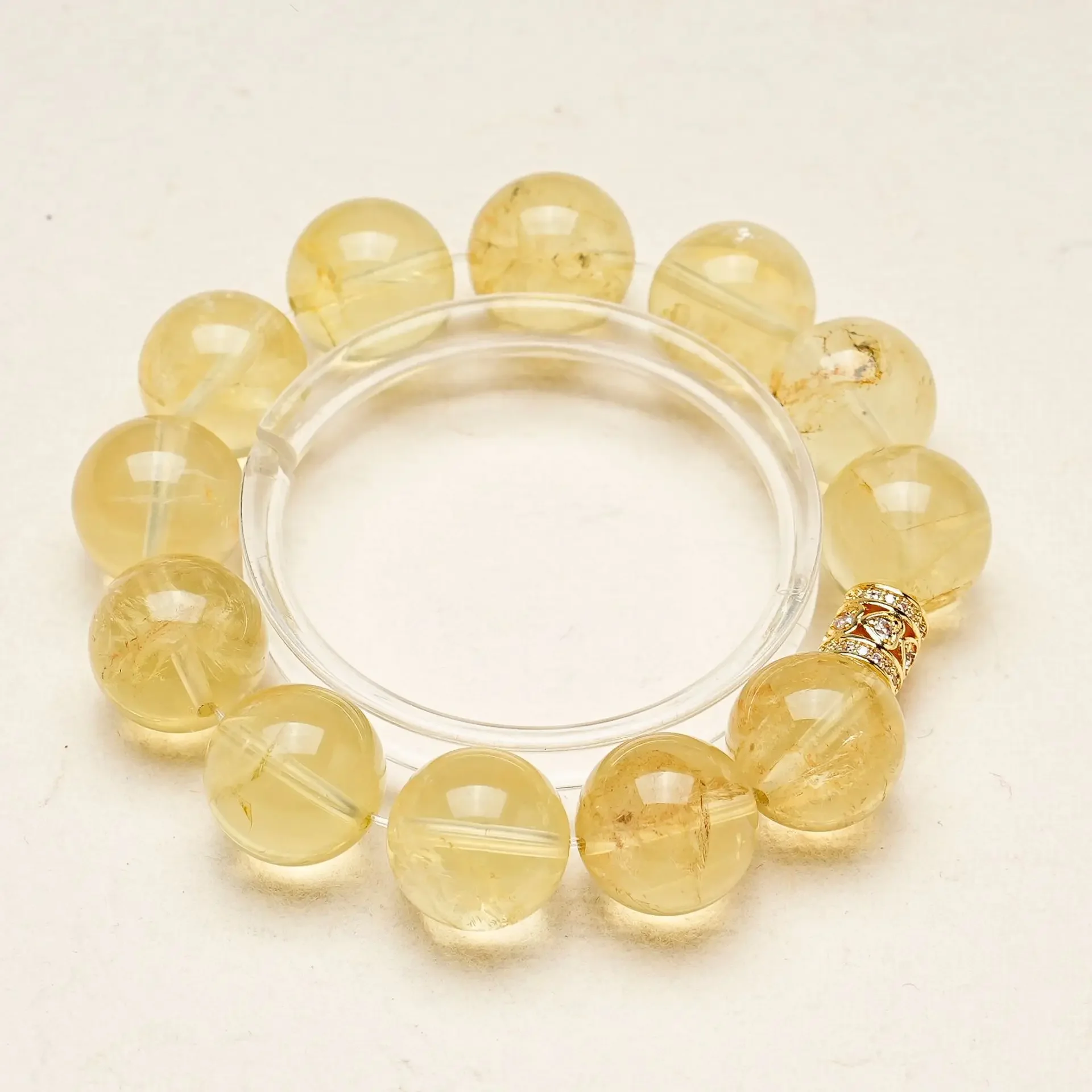 

Natural Lemon Crystal Crystal Bracelet Women's Fashion Light Luxury Lucky Bracelet