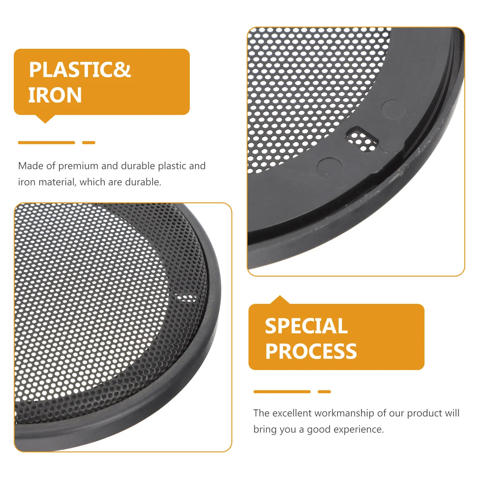 

2 шт. защитные сетчатые накладки на динамики из высококачественного пластика и металла для модификации автомобильных динамиков и сабвуферов