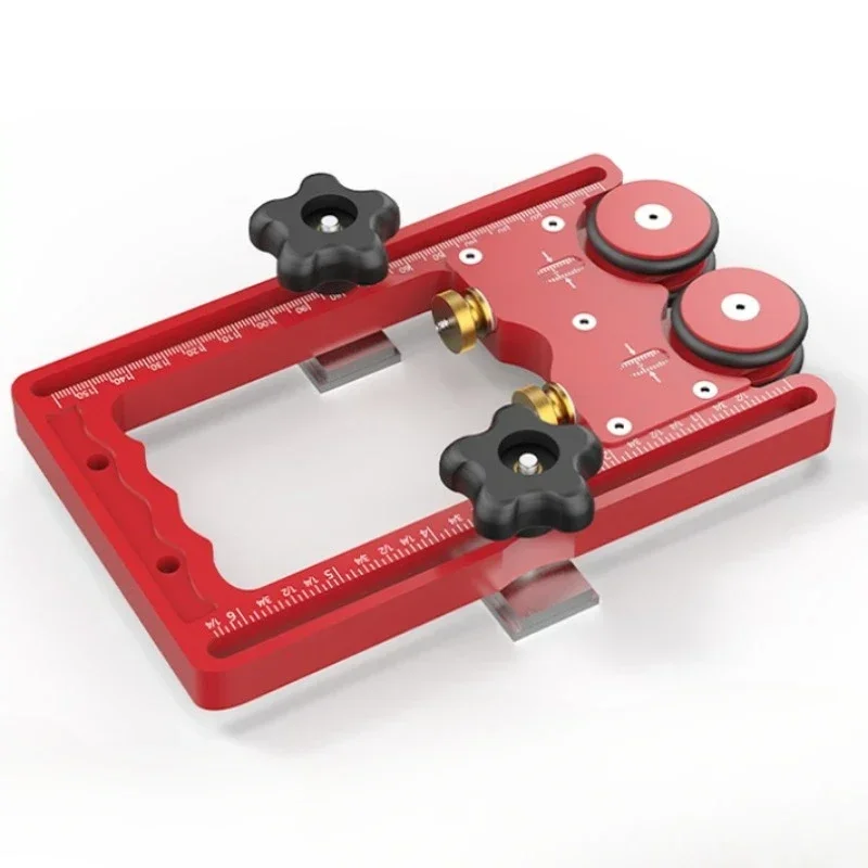 Adjustable Bearing Roller Feather Board Woodworking Mini Roller Feeder Table Saw Jig Workbench Slide Positioning Fixing Tools