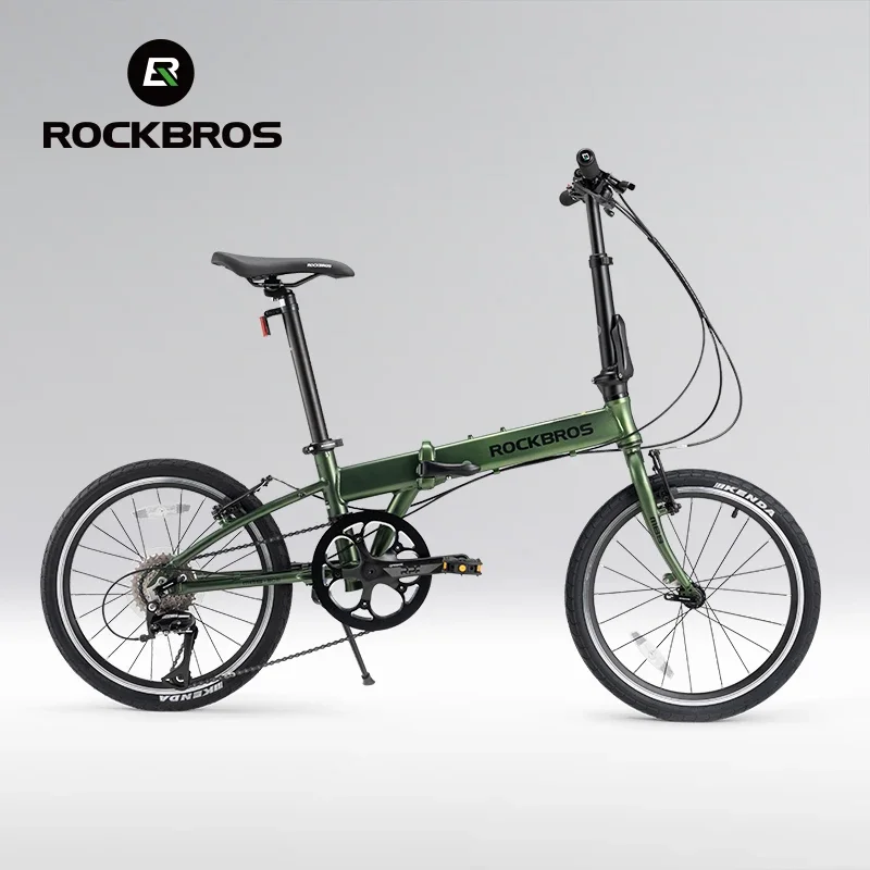 ROCKBROS 20 inch Folding Bike with Shimano 8-speed Aluminium Alloy Bike Frame V Brake Lightweight Portable Adult Folding Bicycle