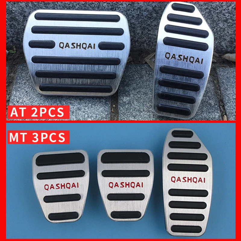 Car Fuel Accelerator Brake Pedals Cover Pad Accessories For Nissan Qashqai J11 J12 2014-2017 2018 2019 2020 2021 2022 2023 2024