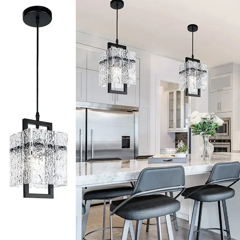 Modern America Style Copper Bedside Hotel Glass Adjustable E14 modern Chandelier Pendant Lamp for bedside