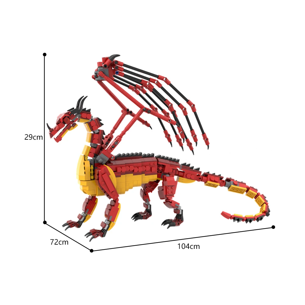 MOC-131736 Fire Wing Dragon décennie s de Construction Dragon Ailé Petit Modèle D'assemblage De Paremploi Garçons Et Bol Cadeau Jouet Pour Enfants