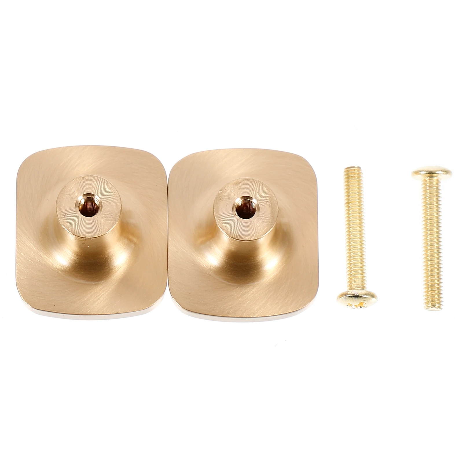 

2 Pcs Square Pillow Handle Kitchen Hardware Handles Gold Cabinet Drawer for The Models Pull Single Hole Door Pulls Closet Knob