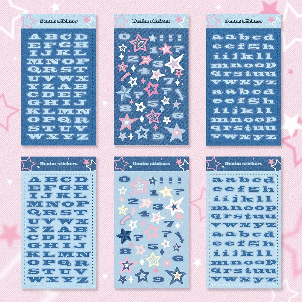 1/6 Pcs KeYi Original Cowboy Letter Stickers Y2k Star Gouka Sticker DIY Handbag Decoration Material Stickers