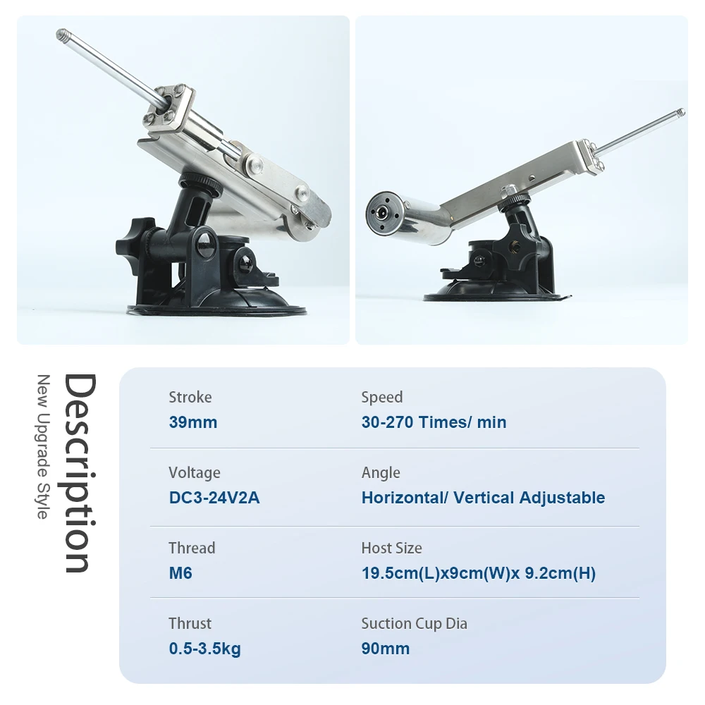 Elektrischer Teleskop-Linearantrieb, M6-Stecker, Linearantrieb, 39 mm Hub, Mini-DC-Reziprokmotor