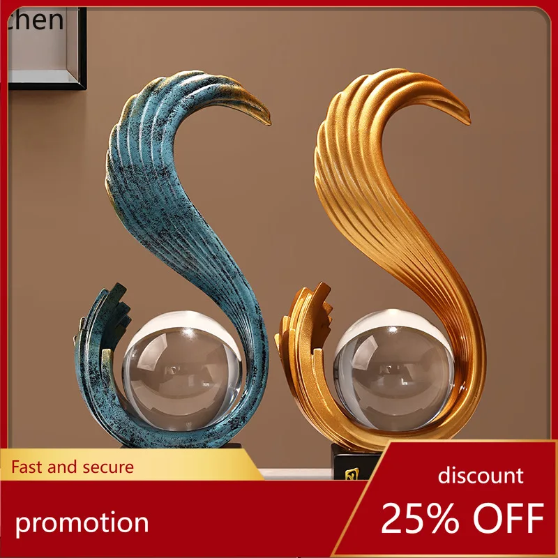 

ZML Fengshengshuikui wine cabinet decorations, high-end living room TV cabinet office gifts