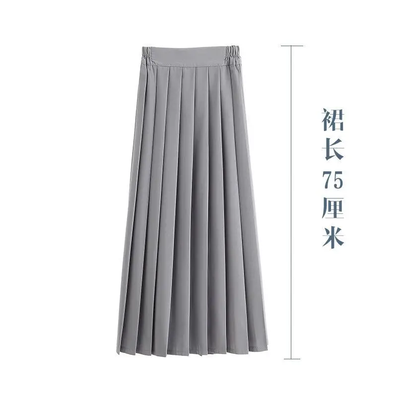 

Preppy Black S - 3XL Pleated Mini Skirt Short Women Summer Autumn Uniform High Waisted Skirts Knee Length Feminina