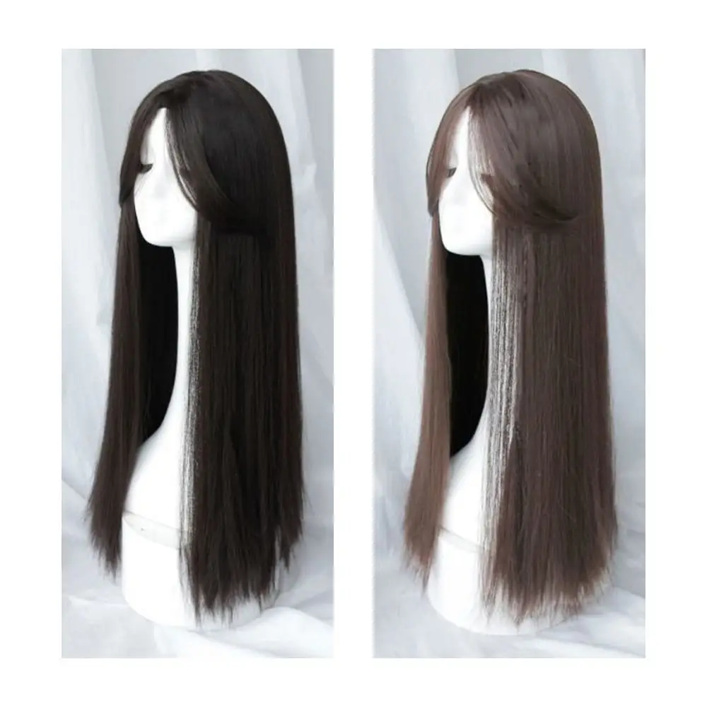 Wig Female Black Eight-letter Liu Haichang Straight Hair Wig Band With Middle Point For Daily Wear Of Full-length Wig