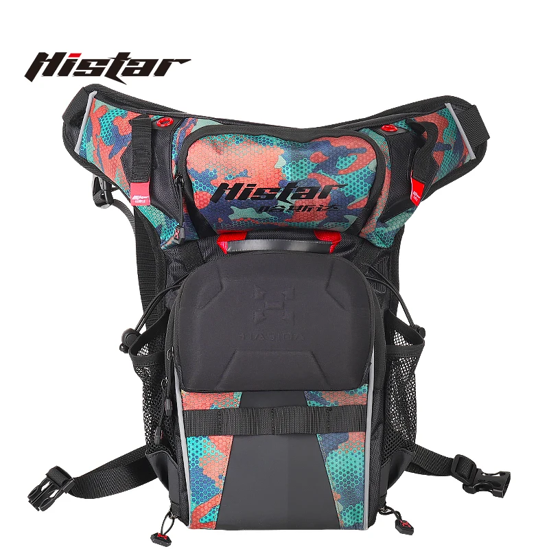 HISTAR-bolsa lateral para caña de pescar, bolsa de tela Oxford impermeable de gran capacidad con múltiples bolsillos