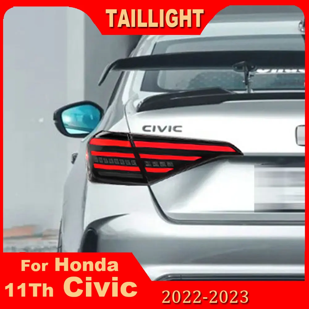 Car Tail Lamps For Honda Civic 11th Gen 2022 2023 modification Dynamic DRL Brake Reverse Light Turn Signal assembly