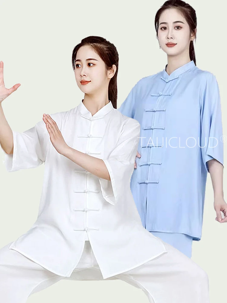 Tai Chi Suit for Women, Cotton and Linen, Thin, High-grade Martial Arts Practice, Summer