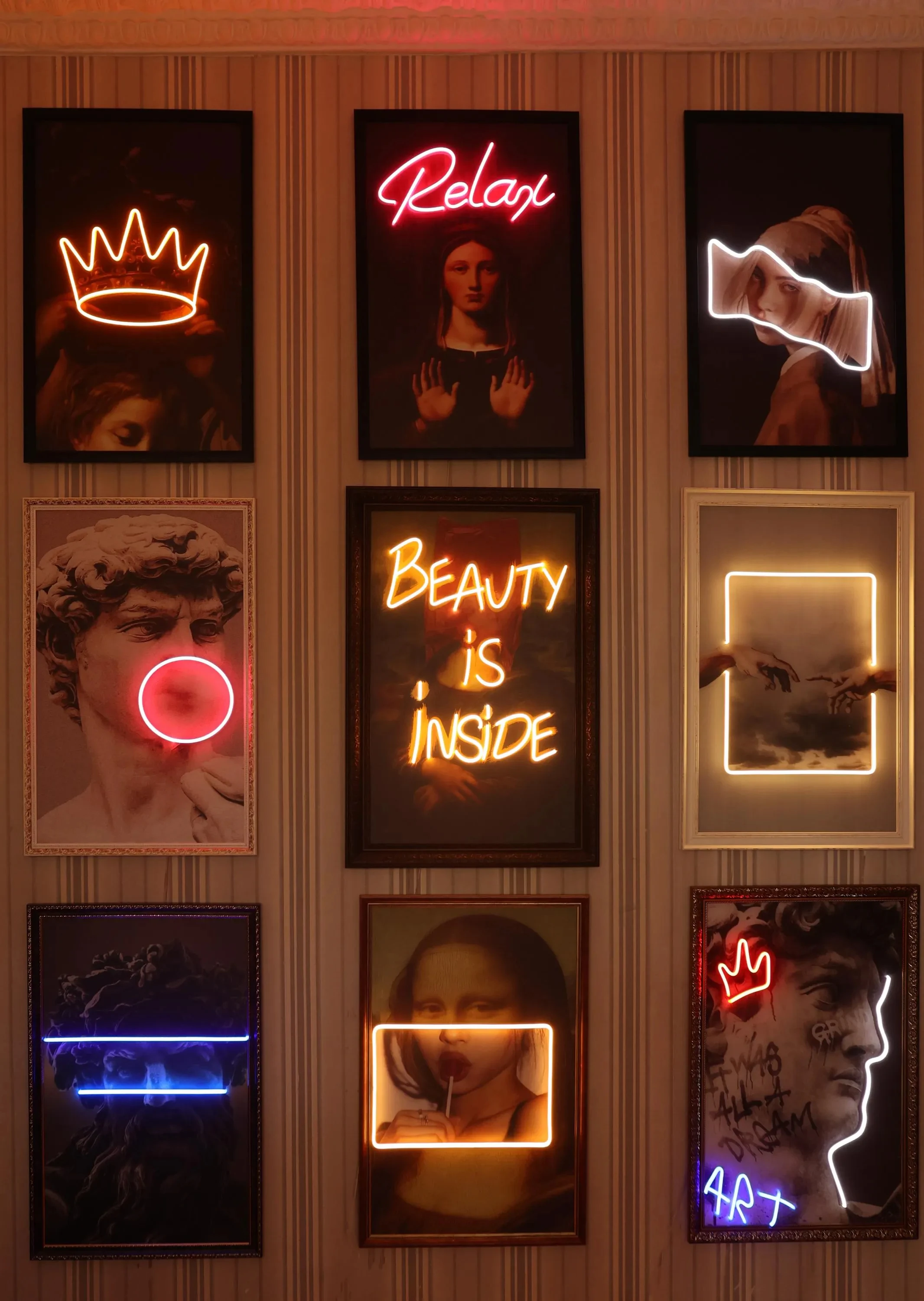 Custom Neon Sign Pop Art Neon Wall Decor Custom LED Light UV Paintings  Modern Neon Sign Art for Home or Office Party Signs