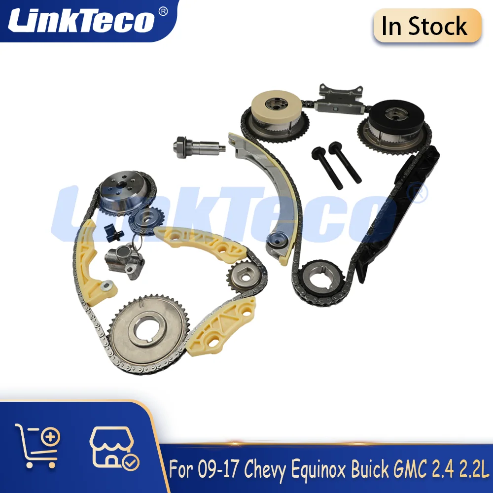 Kit de cadena de distribución, piñón de árbol de levas de engranaje VVT compatible con Gas de 2,4 L para Chevy Equinox Malibu GM Chevrolet GMC Buick ECOTEC 2.4L DOHC