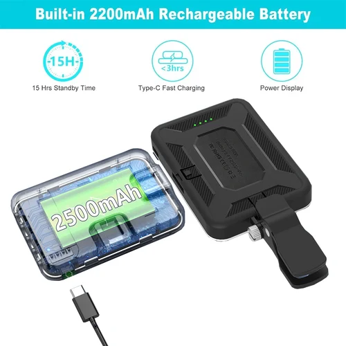 Imagen 2 del producto Mini luz de relleno LED de 2500mA, bolsillo recto, iluminación para fotografía y vídeo, Clip Vlog en vivo para teléfono, iPhone, iPad, cámara portátil