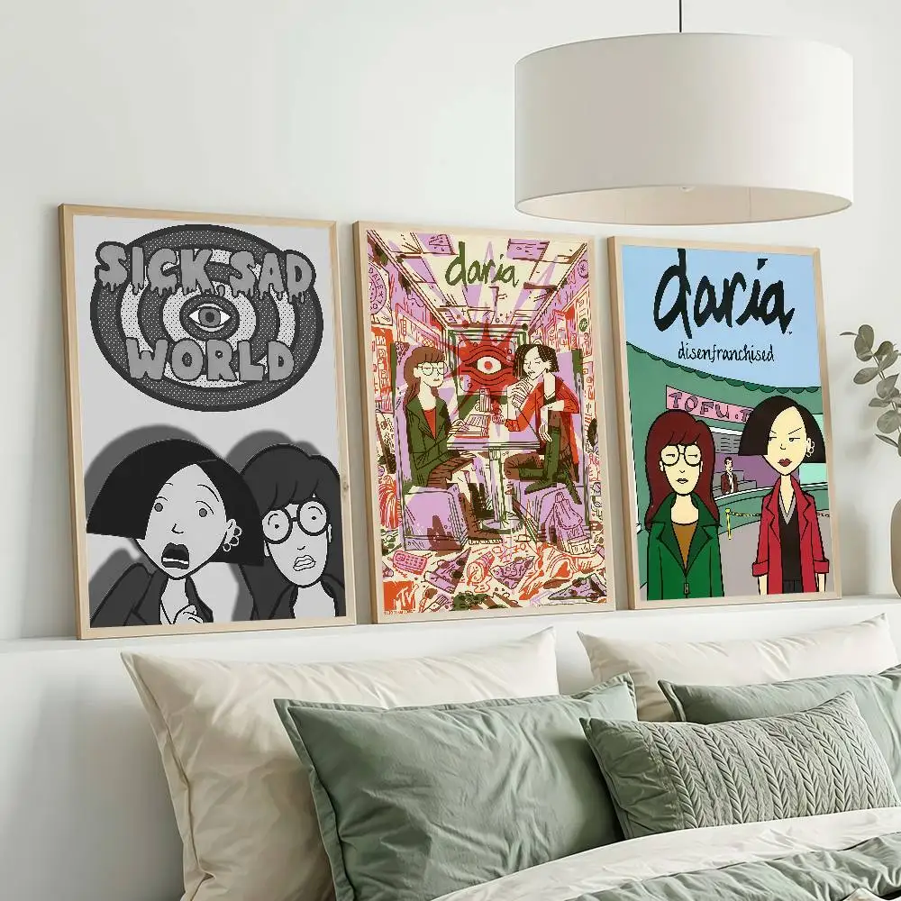 Cartoon D-Daria Trendy teenagers Posters Dormitory Decorations Bedroom And Living Room Wall Murals Souvenirs