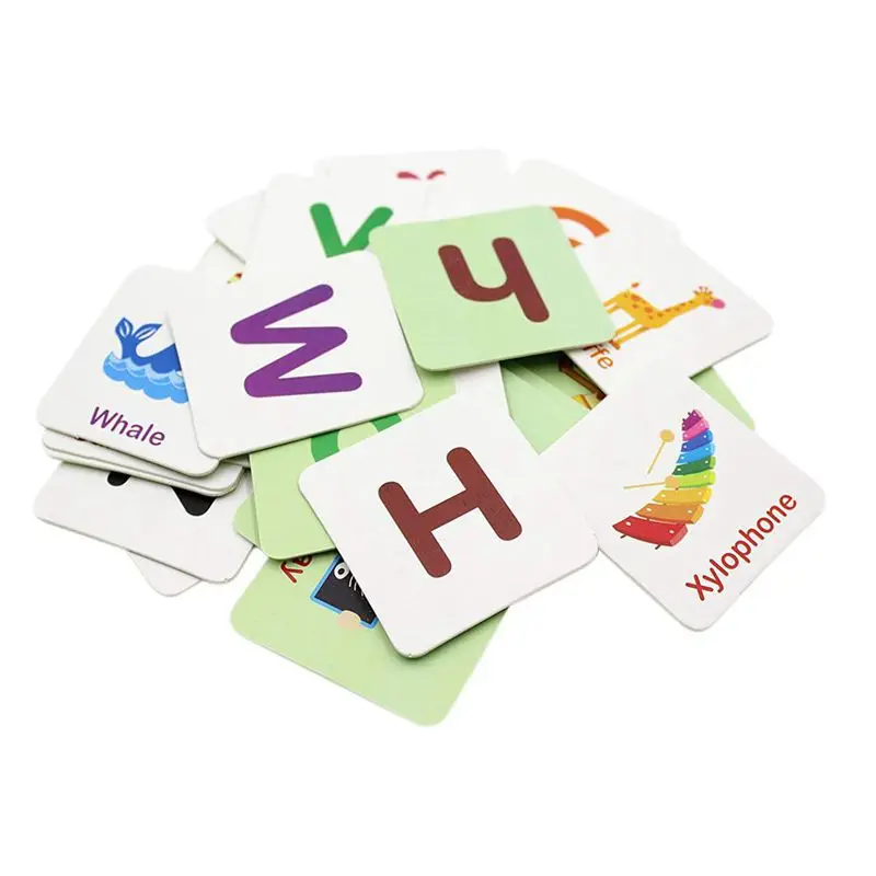 Cartes flash anti-déchirure pour l'apprentissage de l'alphabet, puzzle assressenti, jouets d'apprentissage précoce, stockage mental B