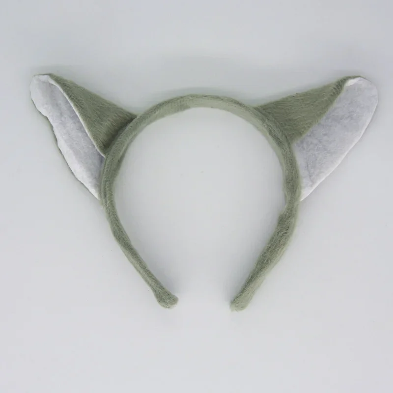 Party Männer Junge grau Wolf Stirnband Fliege Schwanz Set für Geburtstags geschenk Tier Haar bänder Plüsch Halloween Kostüm Cosplay