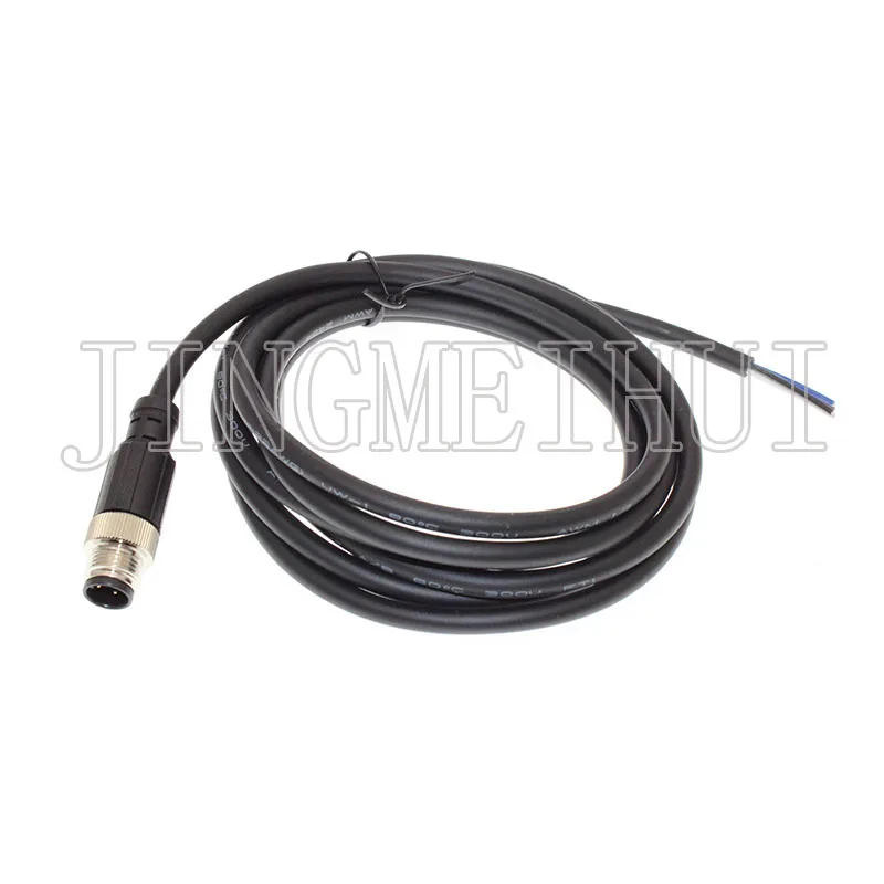 M12 2P 3P 4P 5P 6P 8P 12Pin Waterproof IP67 Aviation Male Female Plug With Cable Threaded Connector For Data And Telecom Systems