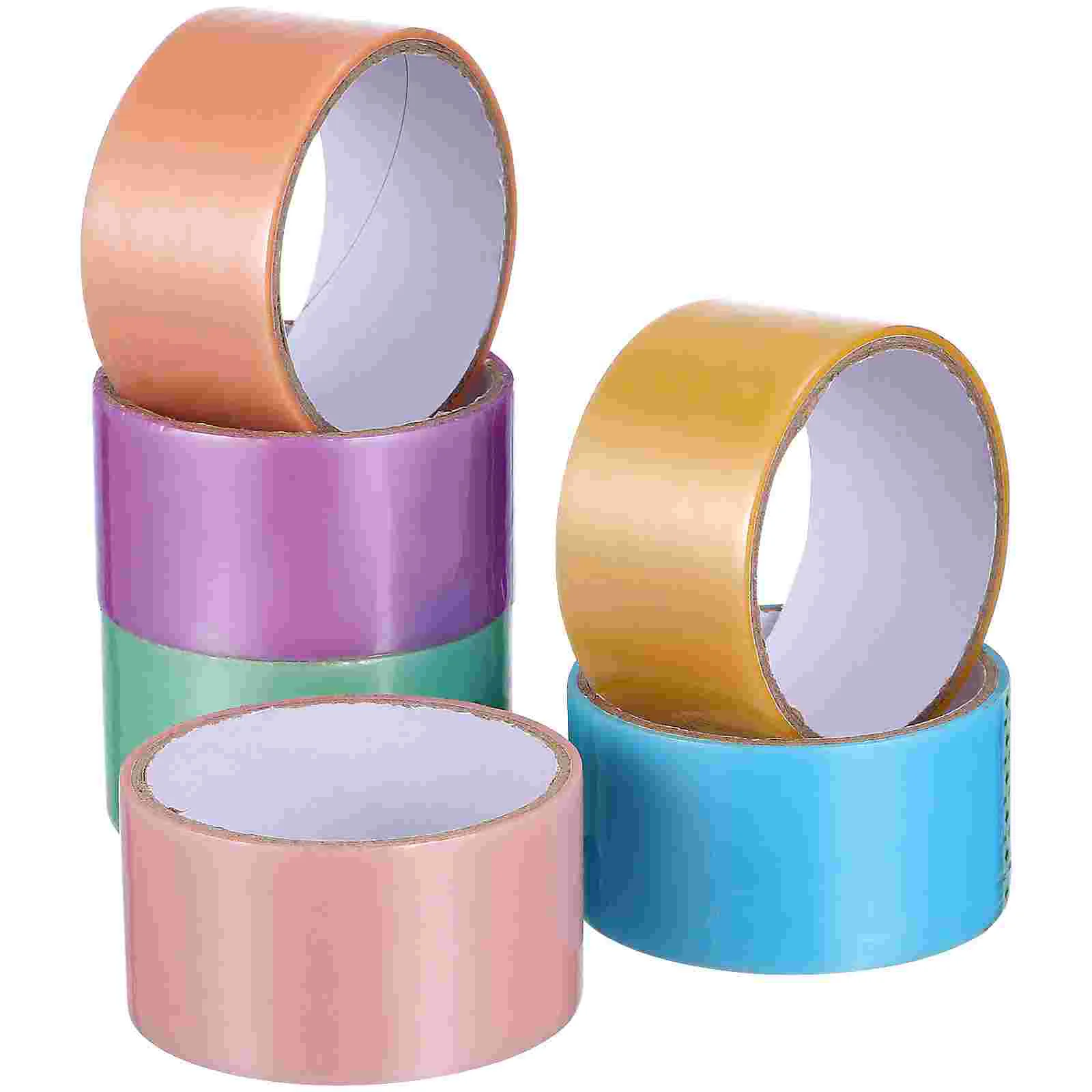 

6 Rolls Pearlescent Sticky Ball Tape Adhesive Tapes Rolling Funny Colored Relaxing DIY Kids Double Sided