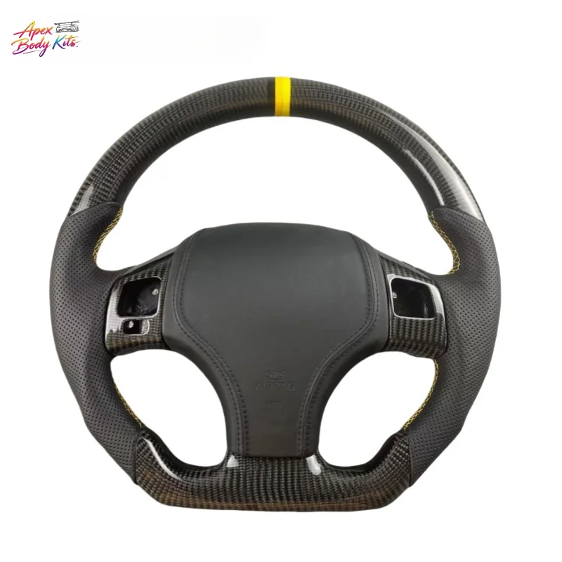 For Lexus IS250 IS300 Sport Flat Bottomed Carbon Fiber Upgrade and Customized Steering Wheel Without Airbag