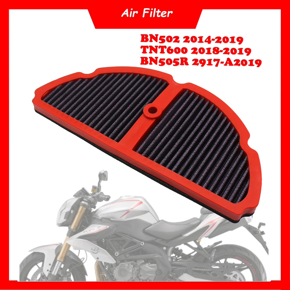 

Motorcycle Engine Air Filter Cleaner High Flow Non-woven Fabric Air Intake Filter Element For Benelli TNT600 BN502 BN502R