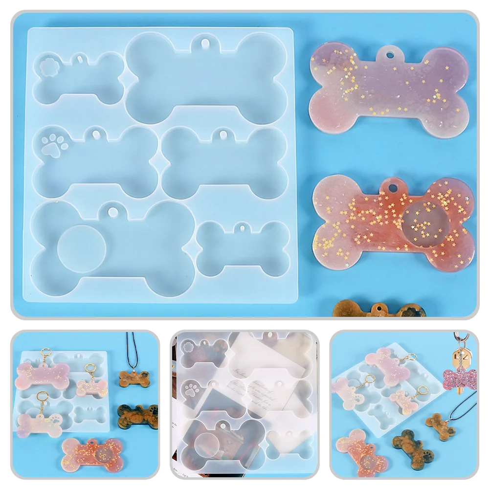 

Flexible Silicone Bone Pendant Mold Non Stick Tear Resistant Easy Demolding DIY Crafts Epoxy Resin Casting Mold Water Transfer