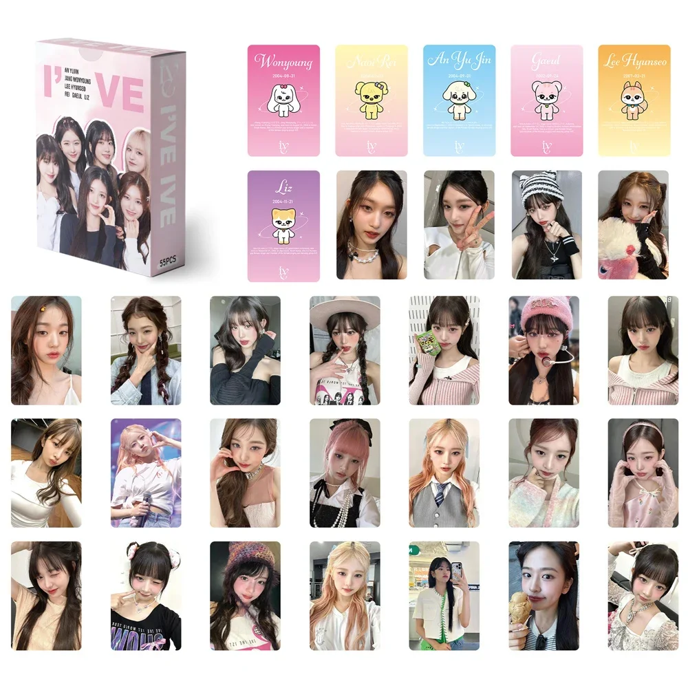 55 pz/set Kpop Lomo Cards Jang WonYoung Yujin photobcards Photo Print Lomo Card cartoline fan Collection cartoline Photo Card